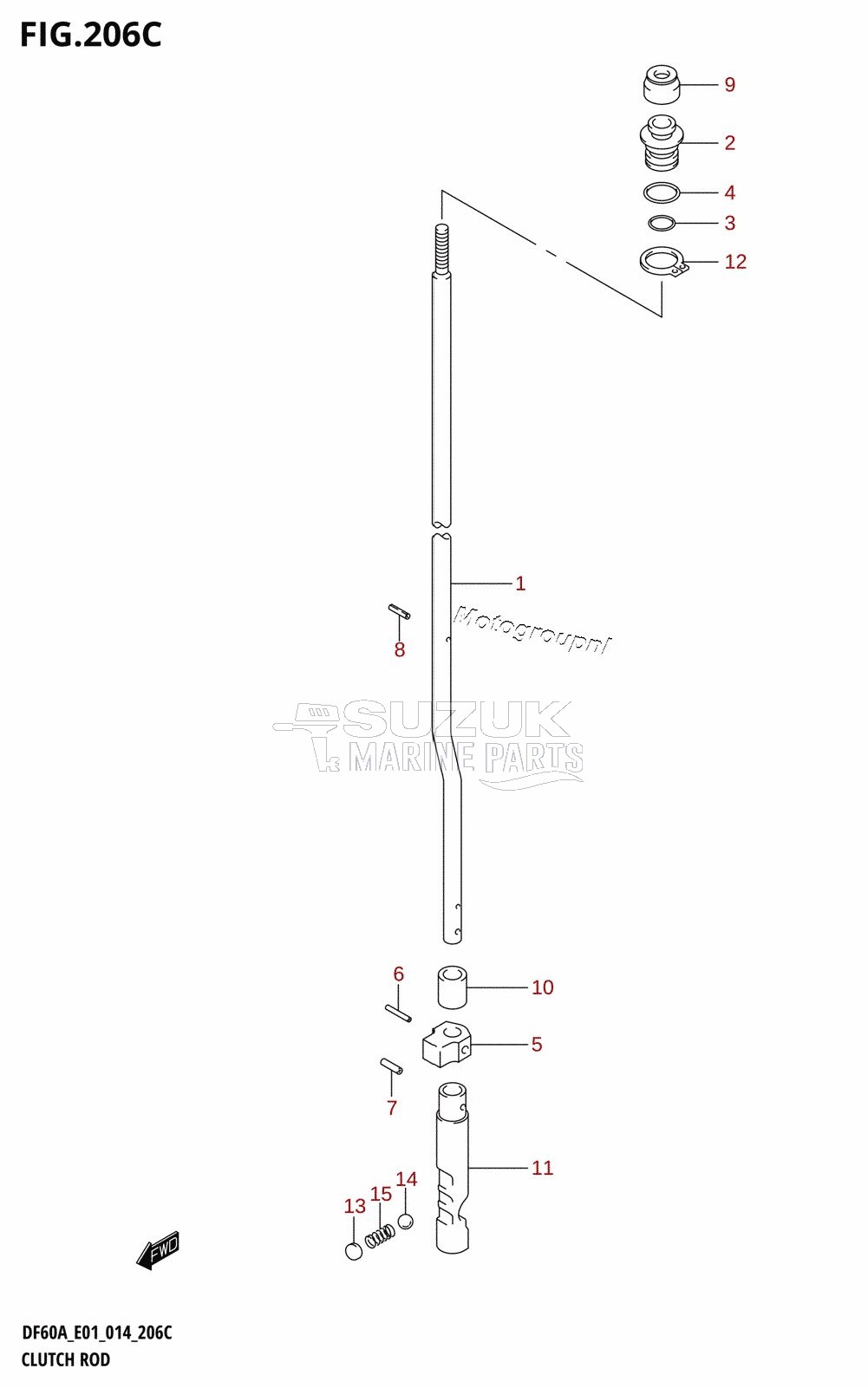 CLUTCH ROD (DF40ATH:E01)