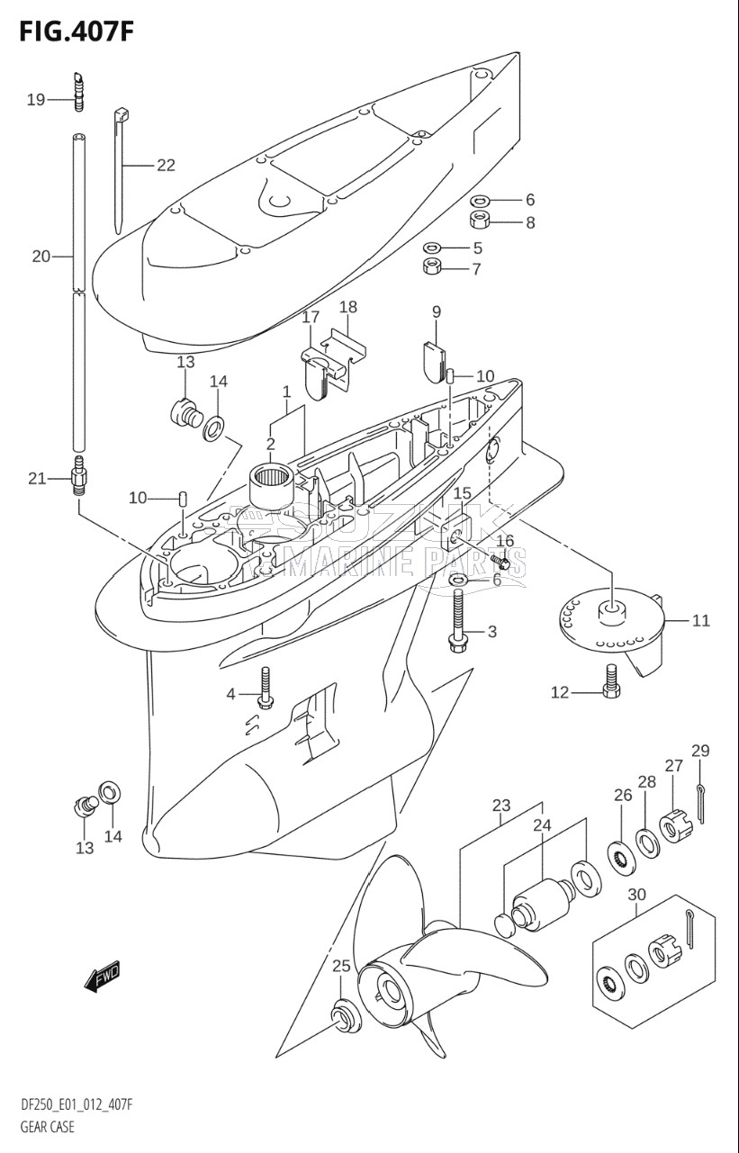 GEAR CASE (DF225T:E40)