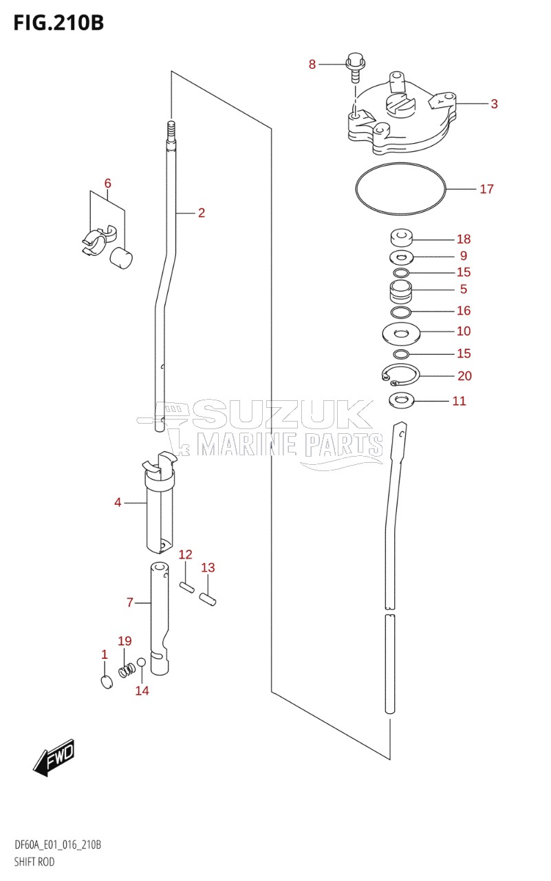 SHIFT ROD (DF50AVTH:E01)