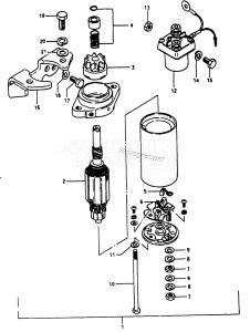 DT9.9 From 0992-001001 ()  1986 drawing STARTING MOTOR