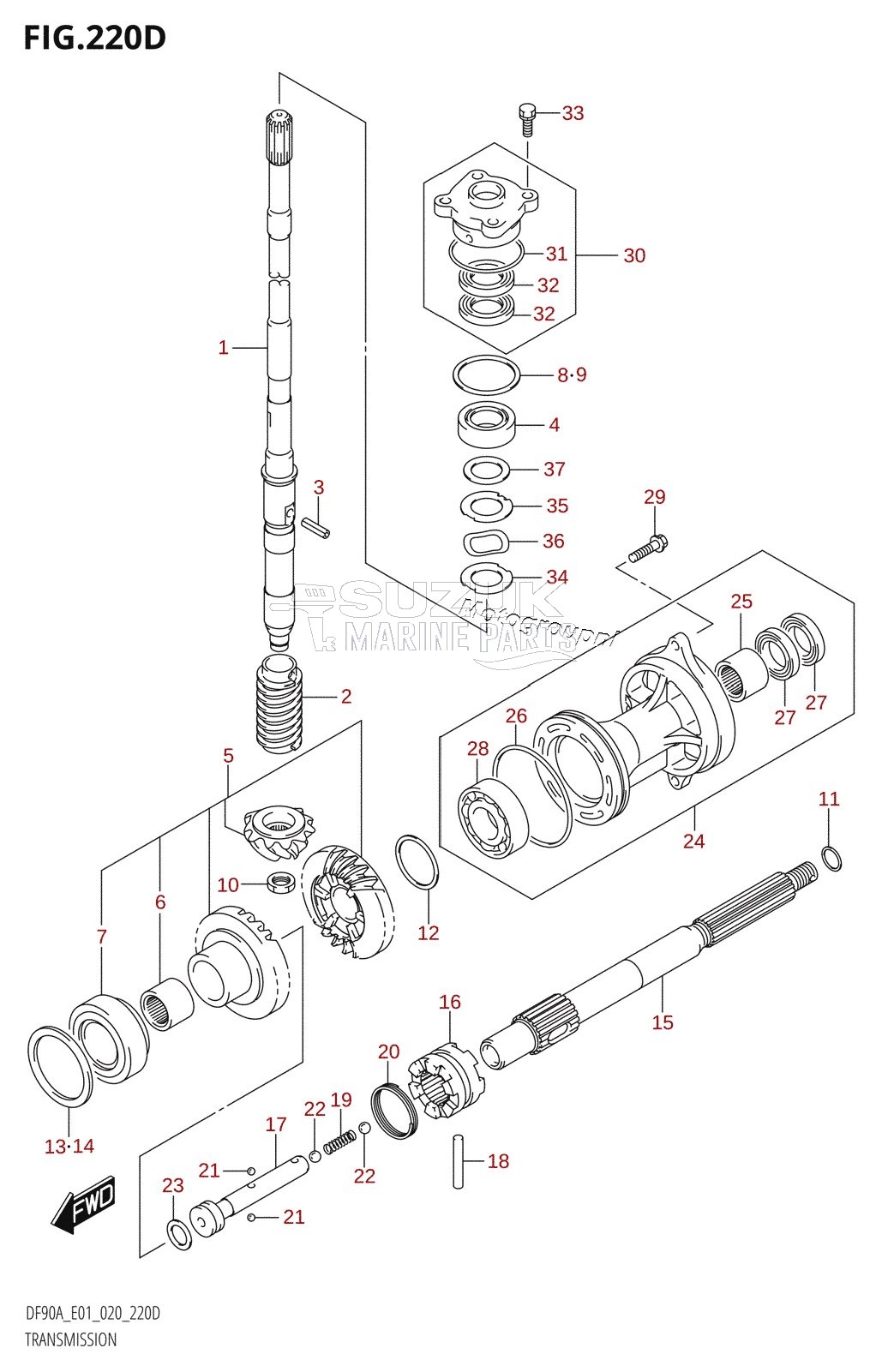 TRANSMISSION ((DF70ATH,DF90ATH):E40)