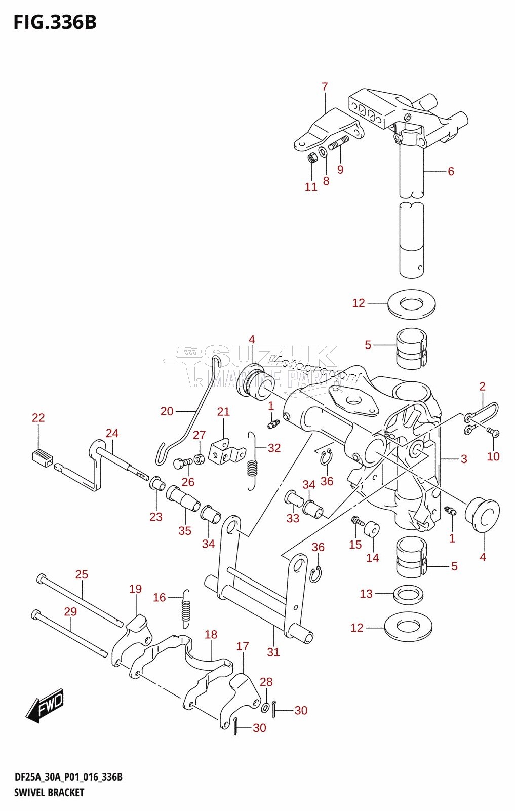 SWIVEL BRACKET (DF25AR:P01)