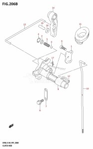 DF9.9A From 00994F-410001 (P01)  2014 drawing CLUTCH ROD (DF8AR,DF9.9AR)