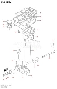 DT40 From 04005K-610001 ()  2016 drawing EXHAUST TUBE (DT40WR:P90)