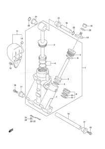 Outboard DF 140A drawing Trim Cylinder