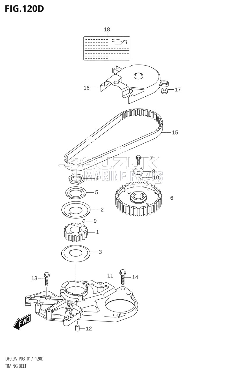 TIMING BELT (DF9.9AR:P03)