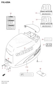 DF50 From 05001F-880001 (E03)  2008 drawing ENGINE COVER (X,Y,K1,K2)