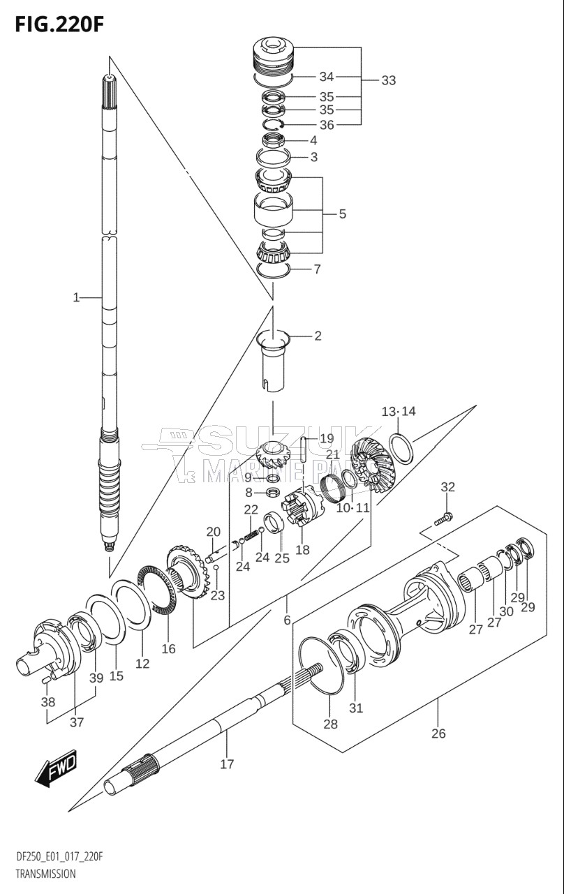 TRANSMISSION (DF225T:E40)