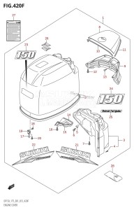 DF175Z From 17502Z-310001 (E01 E40)  2013 drawing ENGINE COVER (DF150Z:E40)