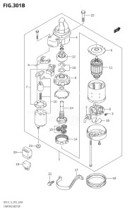 01503F-110001 (2011) 15hp P03-U.S.A (DF15) DF15 drawing STARTING MOTOR (K5,K6,K7,K8,K9,K10,011)