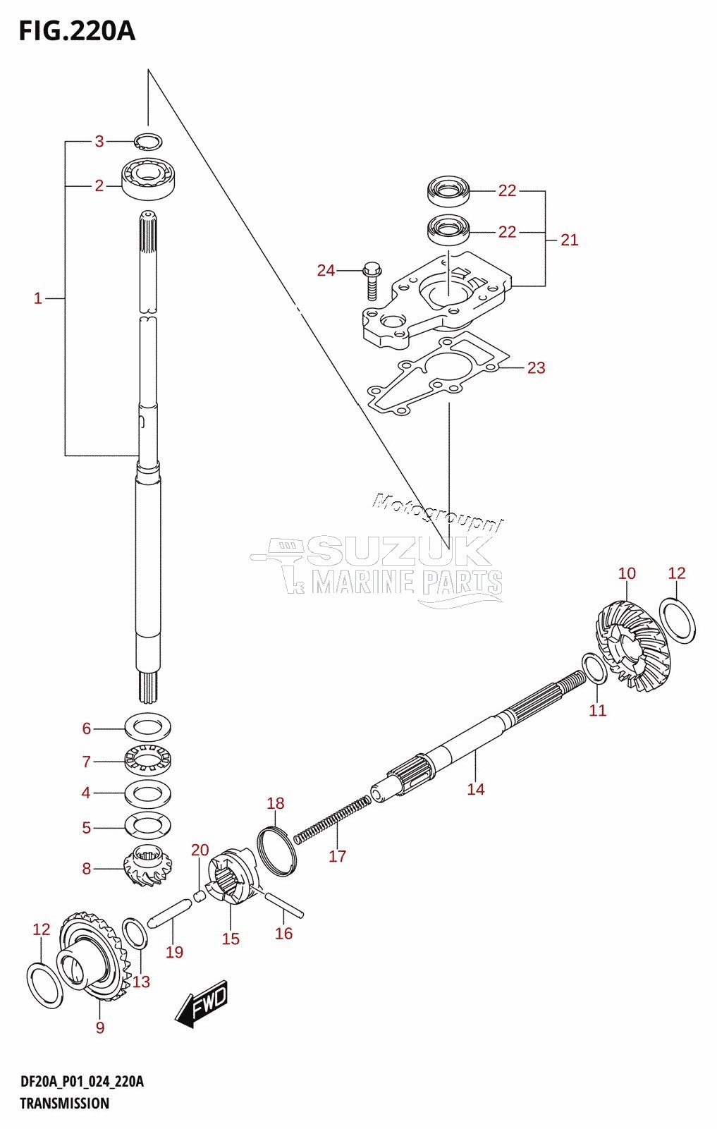 TRANSMISSION (DF9.9B,DF9.9BR,DF15A,DF15AR,DF20A,DF20AR)