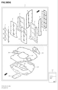 20002F-210001 (2012) 200hp E03-USA (DF200T) DF200 drawing OPT:GASKET SET (DF250ST:E03)