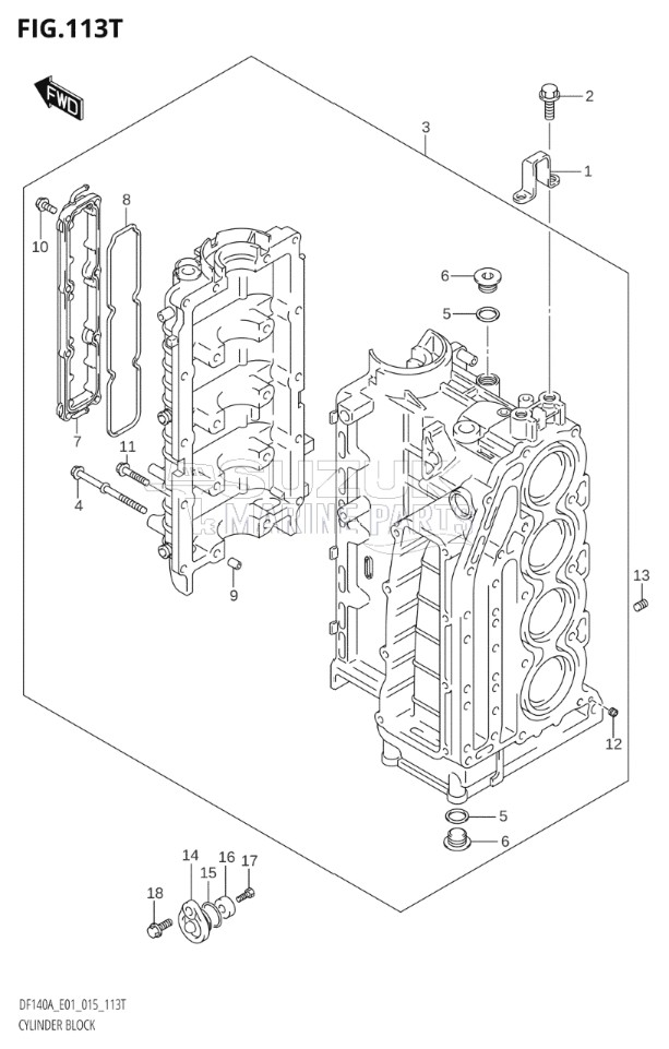 CYLINDER BLOCK (DF140AZ:E01)