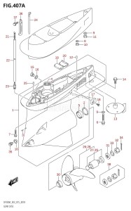 DF300A From 30002P-510001 (E03)  2015 drawing GEAR CASE