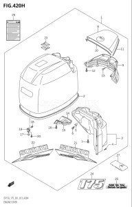 15002Z-310001 (2013) 150hp E01 E40-Gen. Export 1 - Costa Rica (DF150Z) DF150Z drawing ENGINE COVER (DF175T:E01)