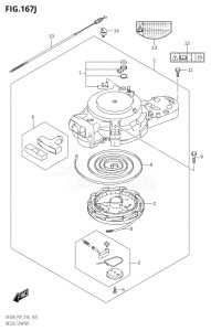 00995F-610001 (2016) 9.9hp P01-Gen. Export 1 (DF9.9B  DF9.9BR  DF9.9BT) DF9.9B drawing RECOIL STARTER (DF20A:P40)