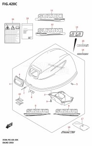 DF9.9B From 00995F-340001 (E03)  2023 drawing ENGINE COVER (DF9.9BT,DF9.9BTH)