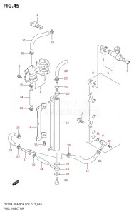 09003F-210001 (2012) 90hp E01 E40-Gen. Export 1 - Costa Rica (DF90A  DF90AT / DF90ATH  DF90ATH) DF90A drawing FUEL INJECTOR (DF90A E40)