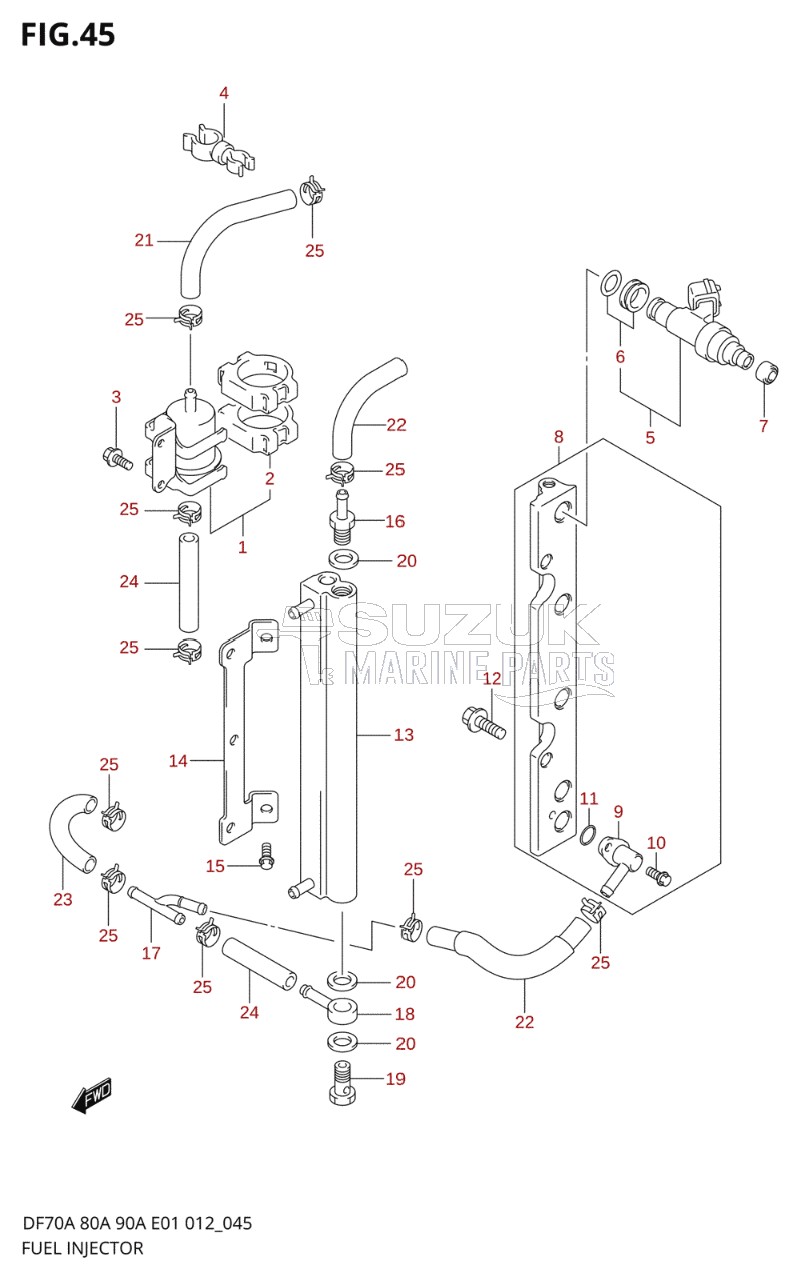 FUEL INJECTOR (DF90A E40)