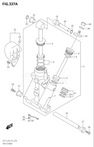 15002Z-510001 (2005) 150hp E03-USA (DF150Z  DF150ZG) DF150Z drawing TRIM CYLINDER