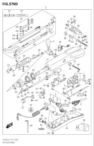 11503F-710001 (2017) 115hp E11 E40-Gen. Export 1-and 2 (DF115AT) DF115A drawing OPT:TILLER HANDLE (DF115AZ:E11)