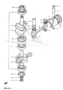 DT30 From 03001-408067 till 411086 ()  1985 drawing CRANKSHAFT