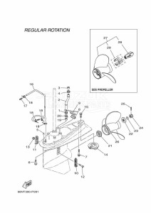 F115AETL drawing PROPELLER-HOUSING-AND-TRANSMISSION-2