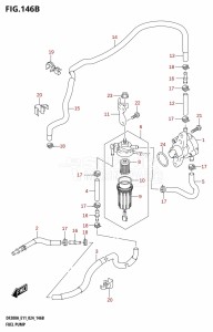 DF175AT From 17503F-440001 (E11 - E40)  2024 drawing FUEL PUMP (E40)