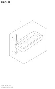 14003Z-610001 (2016) 140hp E11 E40-Gen. Export 1-and 2 (DF140AZ) DF140AZ drawing OPT:REMOTE CONTROL SPACER