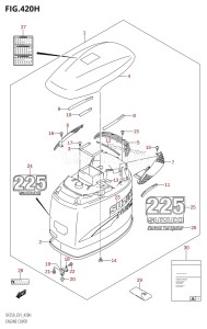 DF250Z From 25003Z-010001 (E01 E40)  2010 drawing ENGINE COVER ((DF225WT,DF225WZ):(K5,K6,K7,K8,K9))