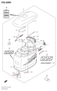 DF200 From 20002F-210001 (E01 E40)  2012 drawing ENGINE COVER (DF225Z:E40)