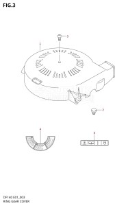 DF140Z From 14002Z-210001 (E01 E40)  2012 drawing RING GEAR COVER