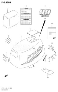 11503F-210001 (2012) 15hp P03-U.S.A (DF15) DF15 drawing ENGINE COVER (DF9.9TH:P03)