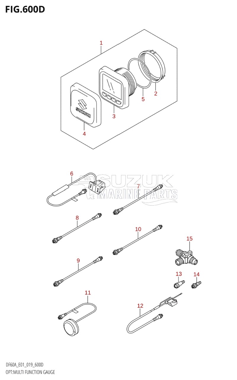 OPT:MULTI FUNCTION GAUGE (DF60AQH,DF60ATH,DF50AVTH,DF60AVTH)