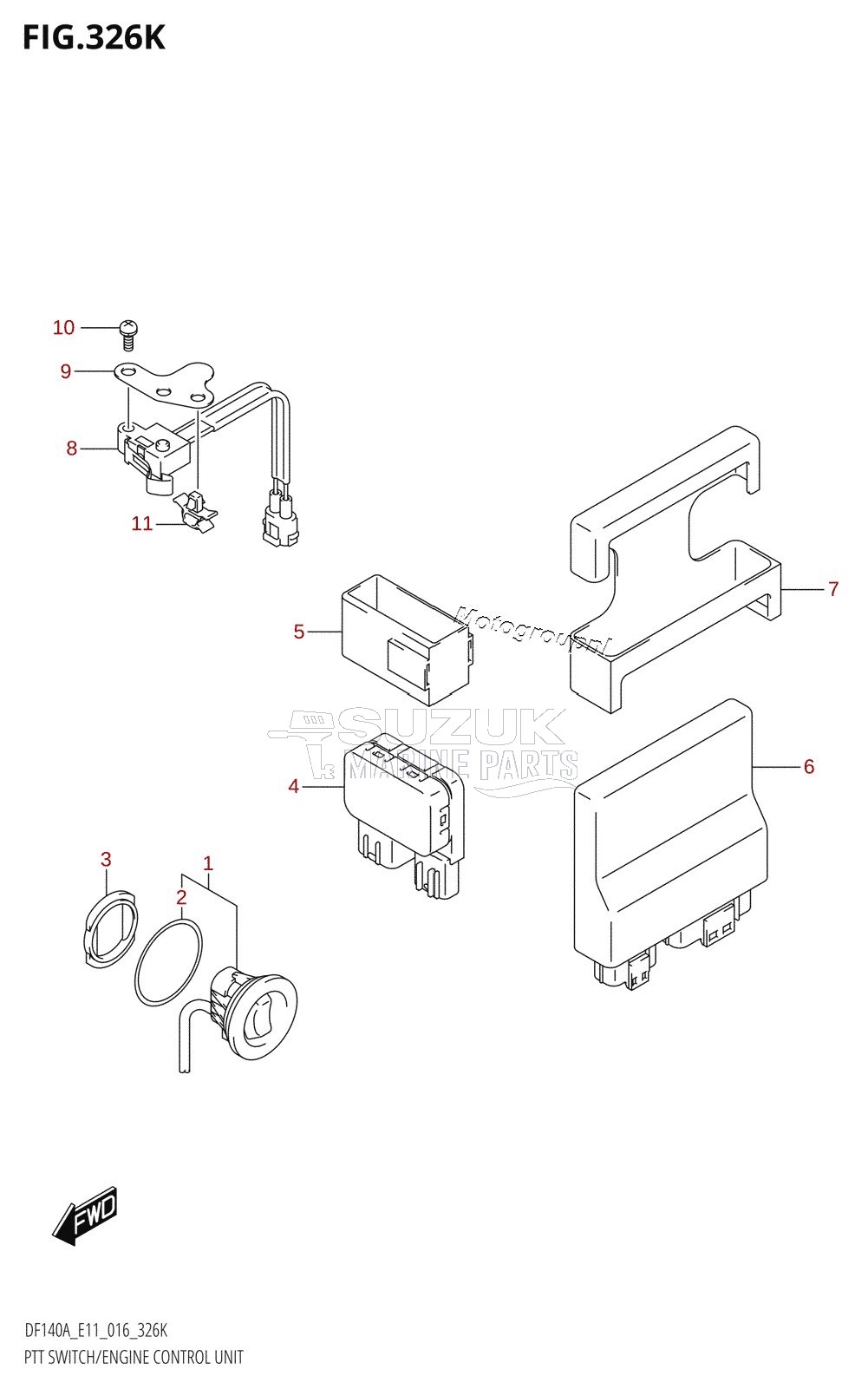 PTT SWITCH /​ ENGINE CONTROL UNIT (DF115AST:E03)