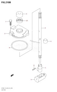 DF100 From 10002F-110001 (E03)  2011 drawing SHIFT ROD (DF115T:E03)