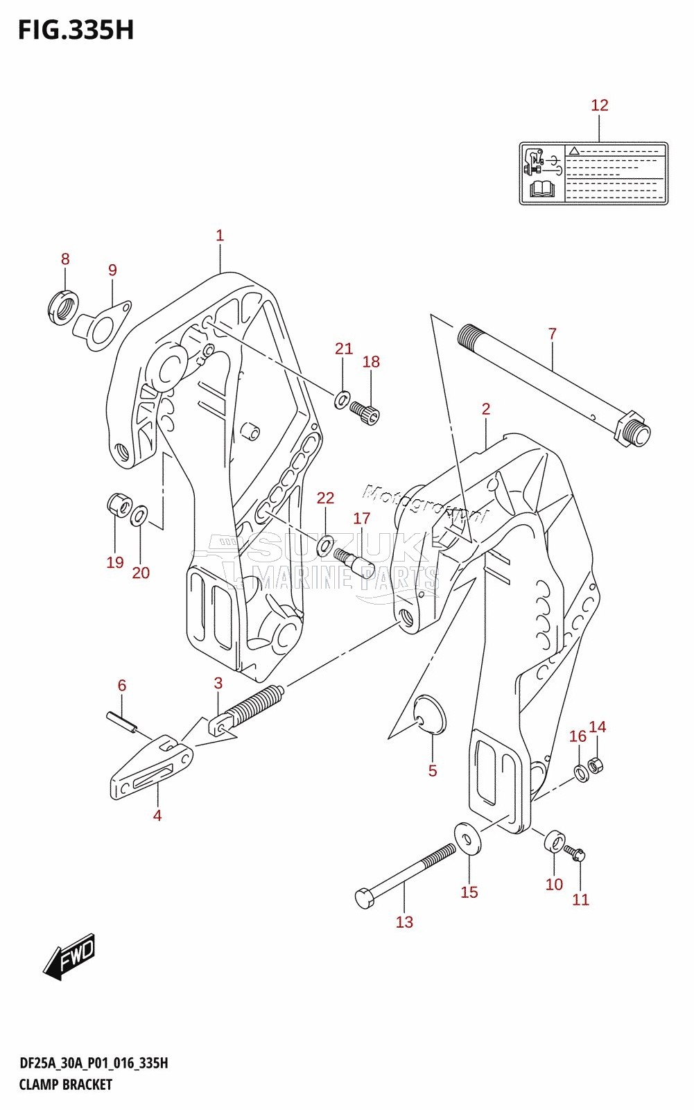 CLAMP BRACKET (DF30ATH:P01)