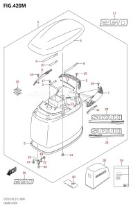 DF250Z From 25003Z-710001 (E03 E40)  2017 drawing ENGINE COVER (DF250Z:E03)