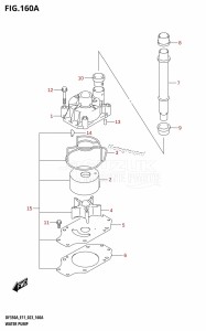 DF350A From 35001F-140001 (E11)  2021 drawing WATER PUMP (020,021,022)