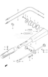 DF 9.9 drawing Tiller Handle S/N 651001 to 652500