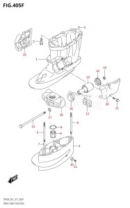 DF70A From 07003F-710001 (E01 E40)  2017 drawing DRIVE SHAFT HOUSING (DF80A:E40)