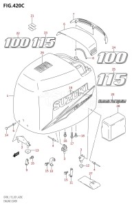 DF115T From 11502F-110001 (E01 E40)  2011 drawing ENGINE COVER (K10,011)