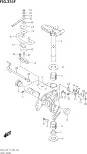 03003F-040001 (2020) 30hp P01 P40-Gen. Export 1 (DF30A  DF30AQ  DF30AR  DF30AT  DF30ATH) DF30A drawing SWIVEL BRACKET (DF30AQ)