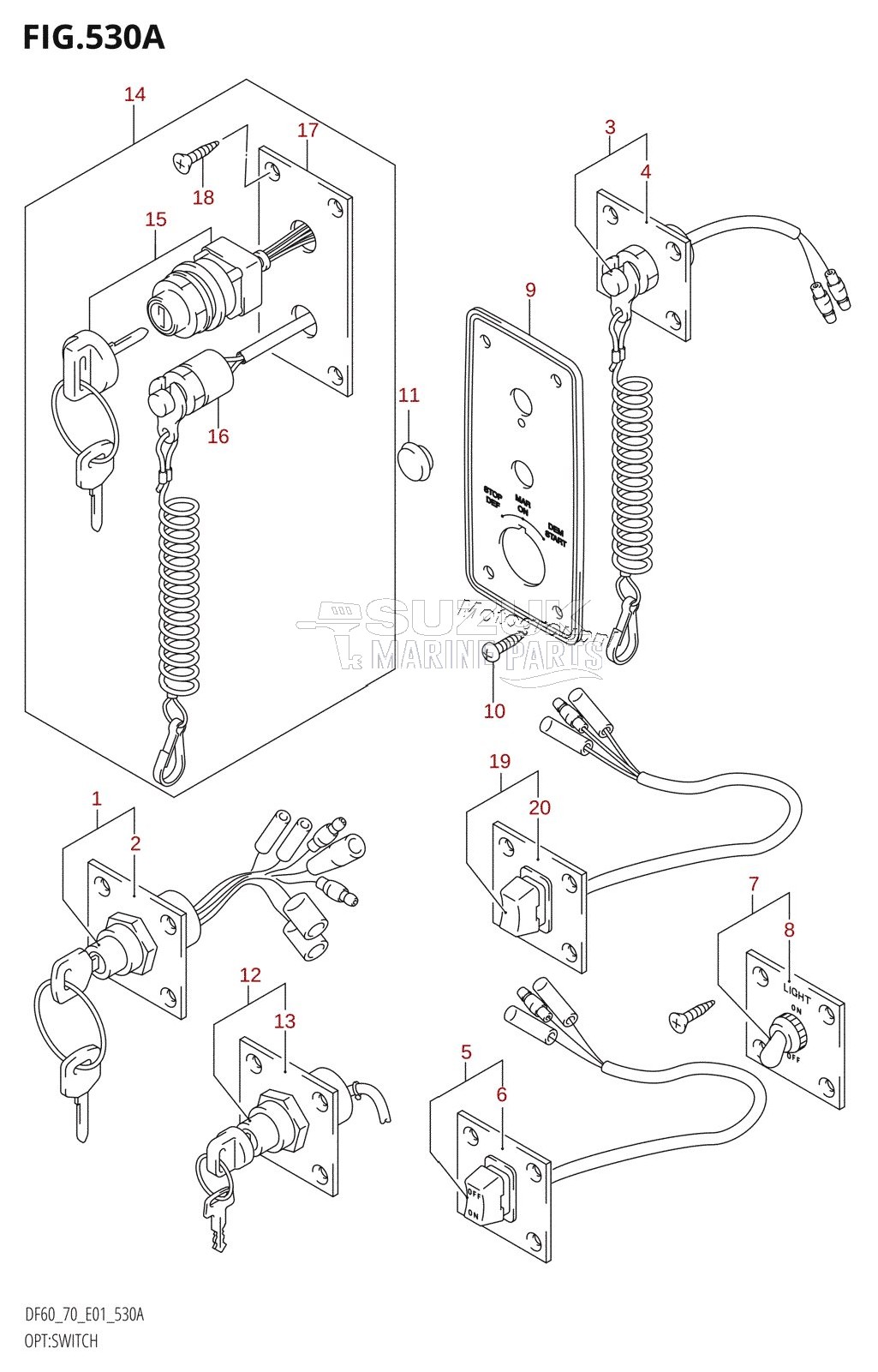 OPT:SWITCH (W,X,Y,K1,K2,K3,K4)