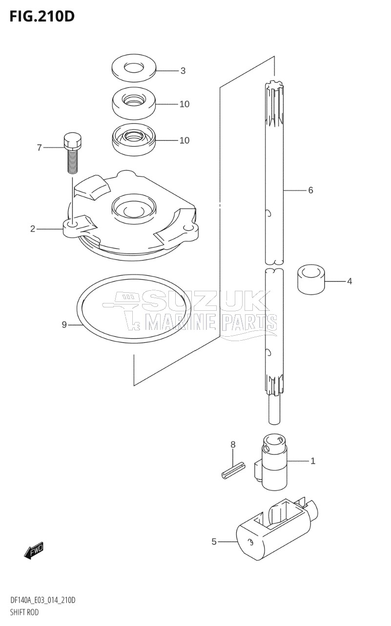 SHIFT ROD (DF140AT:E03)