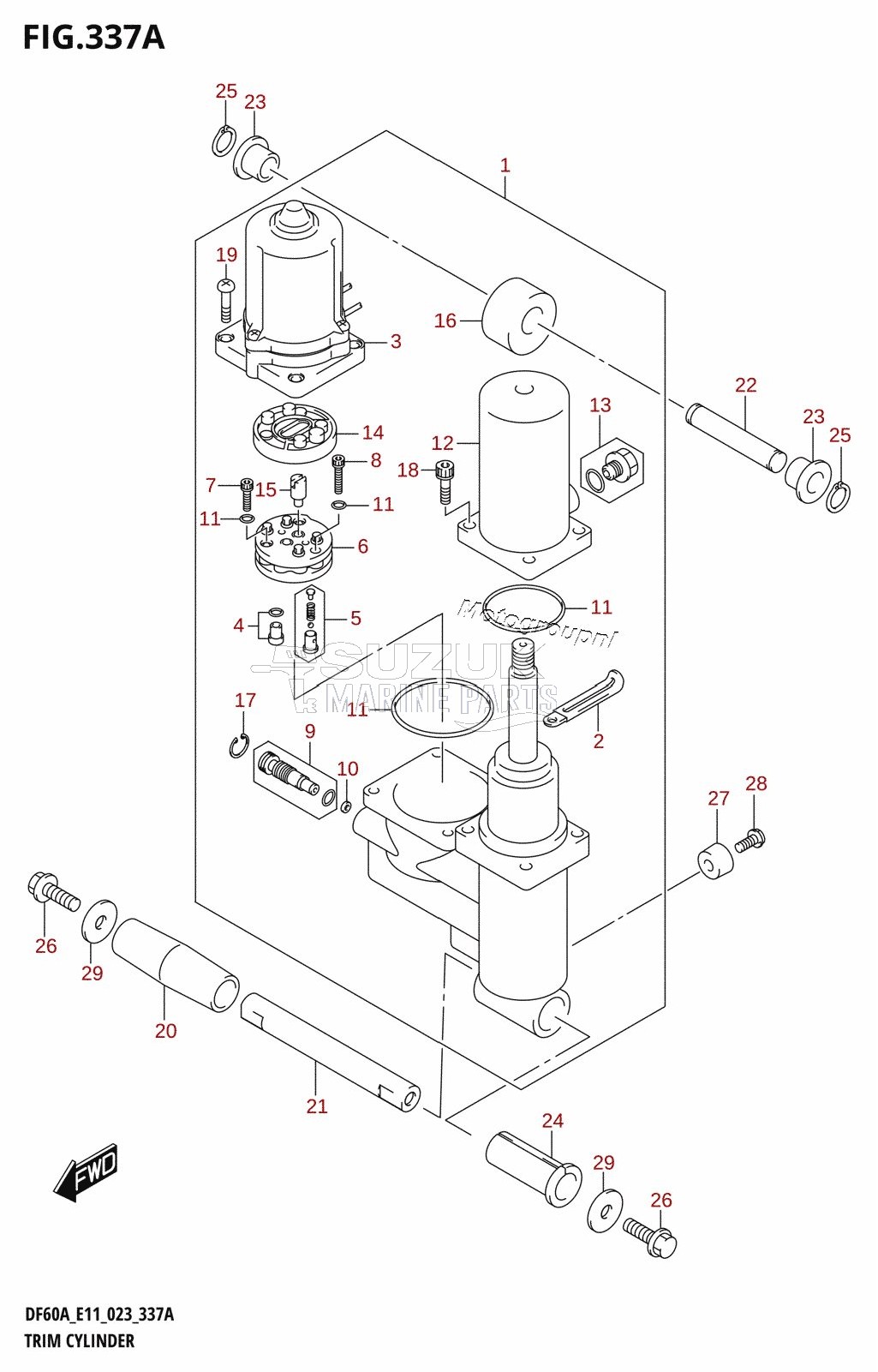 TRIM CYLINDER ((DF40A,DF40ATH,DF50A,DF50ATH):(020,021))