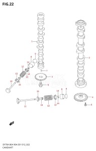 07003F-210001 (2012) 70hp E01 E40-Gen. Export 1 - Costa Rica (DF70A  DF70AT / DF70ATH  DF70ATH) DF70A drawing CAMSHAFT (DF90A E40)