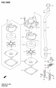 DF50A From 05003F-410001 (E01)  2014 drawing WATER PUMP (DF60AVT:E40)