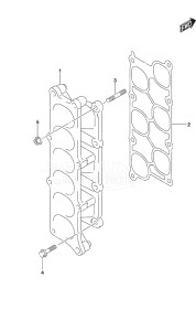 Outboard DF 350A drawing Intake Manifold