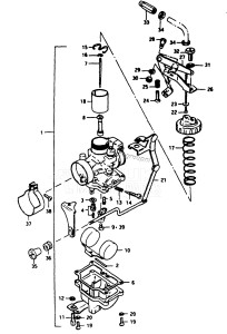 DT25 From C-10001 ()  1982 drawing CARBURETOR (DT16)